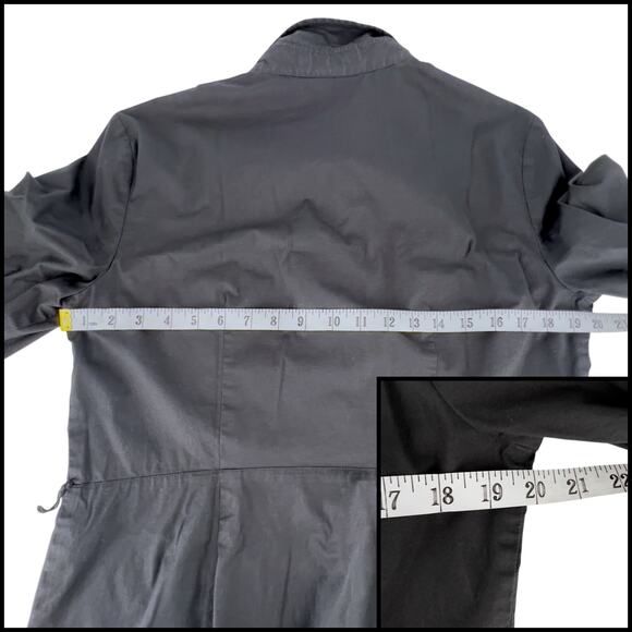 Michael by Michael Kors Long Sleeve Belted Utility Button Down Shirt Large Black - Picture 12 of 14